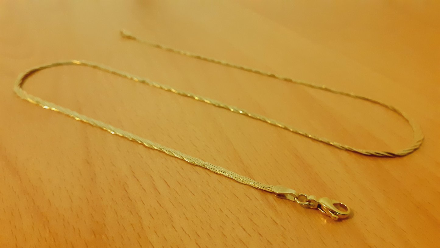 Gold 585 Halskette 3 Stränge ca. 6,24g – Foto 2