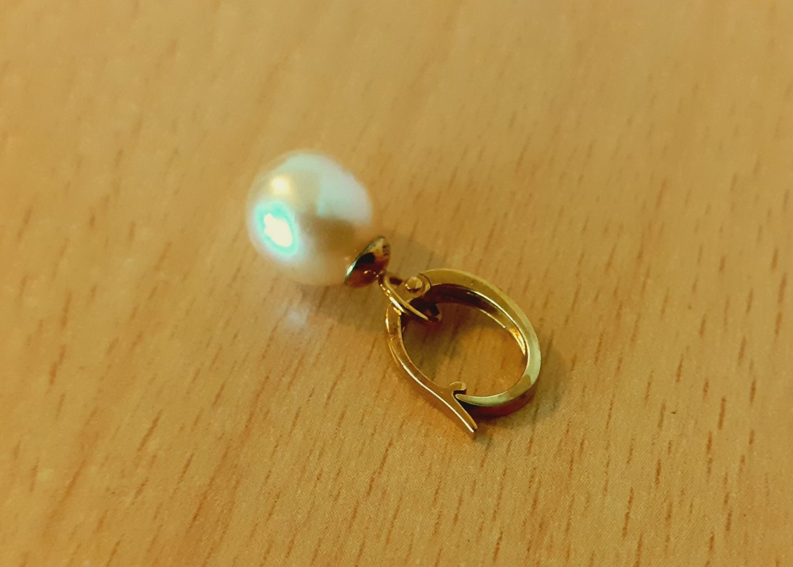 Gold 333 Anhänger Perle Clipöse ca. 1,69g