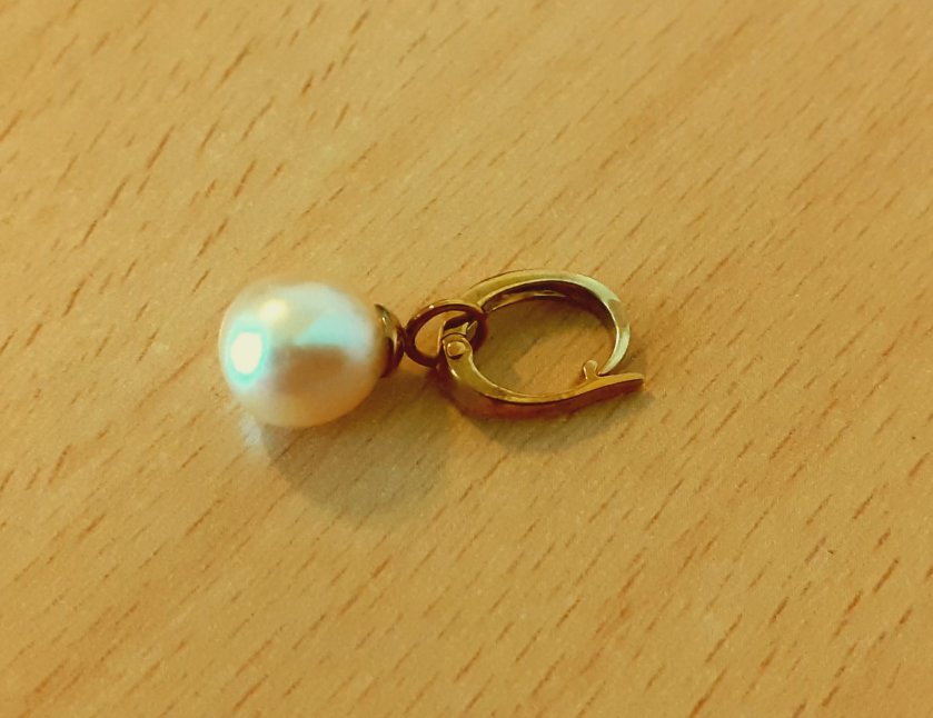 Gold 333 Anhänger Perle Clipöse ca. 1,69g – Foto 3