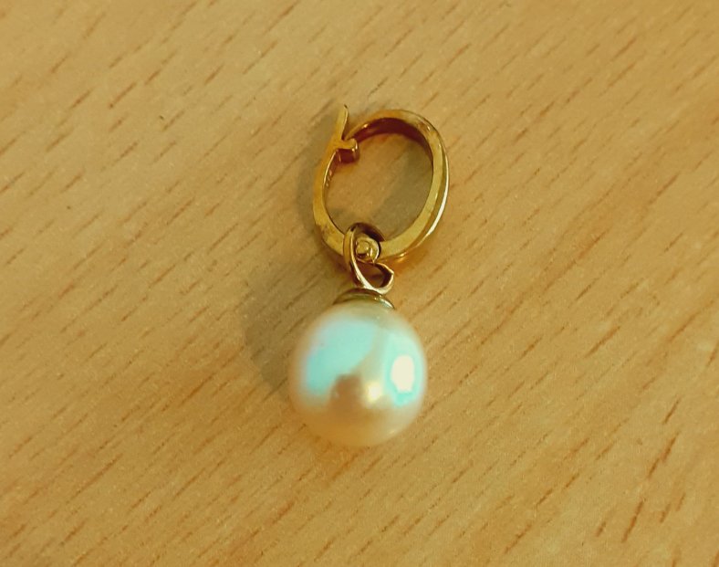 Gold 333 Anhänger Perle Clipöse ca. 1,69g – Foto 4