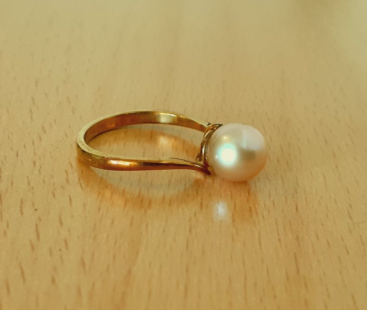 Gold 333 Ring Perle ca. 2,35g – Foto 2