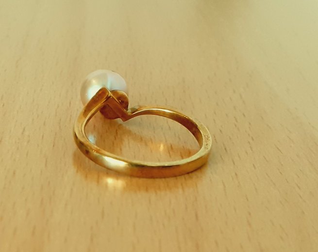 Gold 333 Ring Perle ca. 2,35g – Foto 3