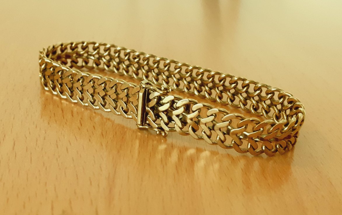 Gold 333 Armband Doppelpanzer ca. 18,38g
