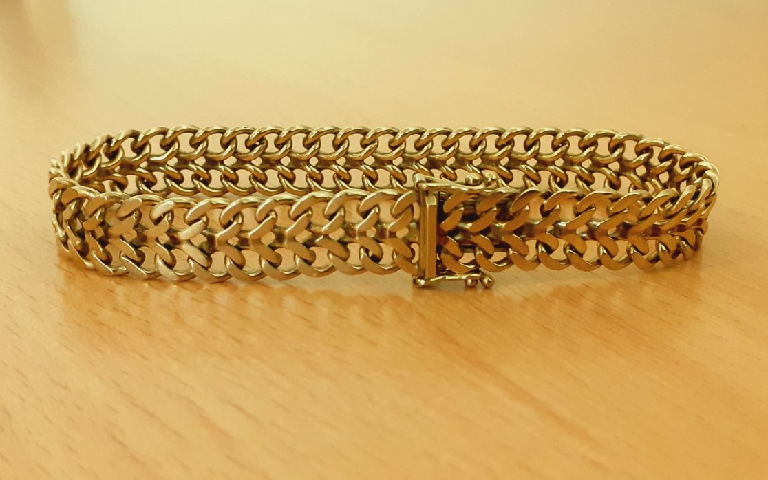 Gold 333 Armband Doppelpanzer ca. 18,38g – Foto 2