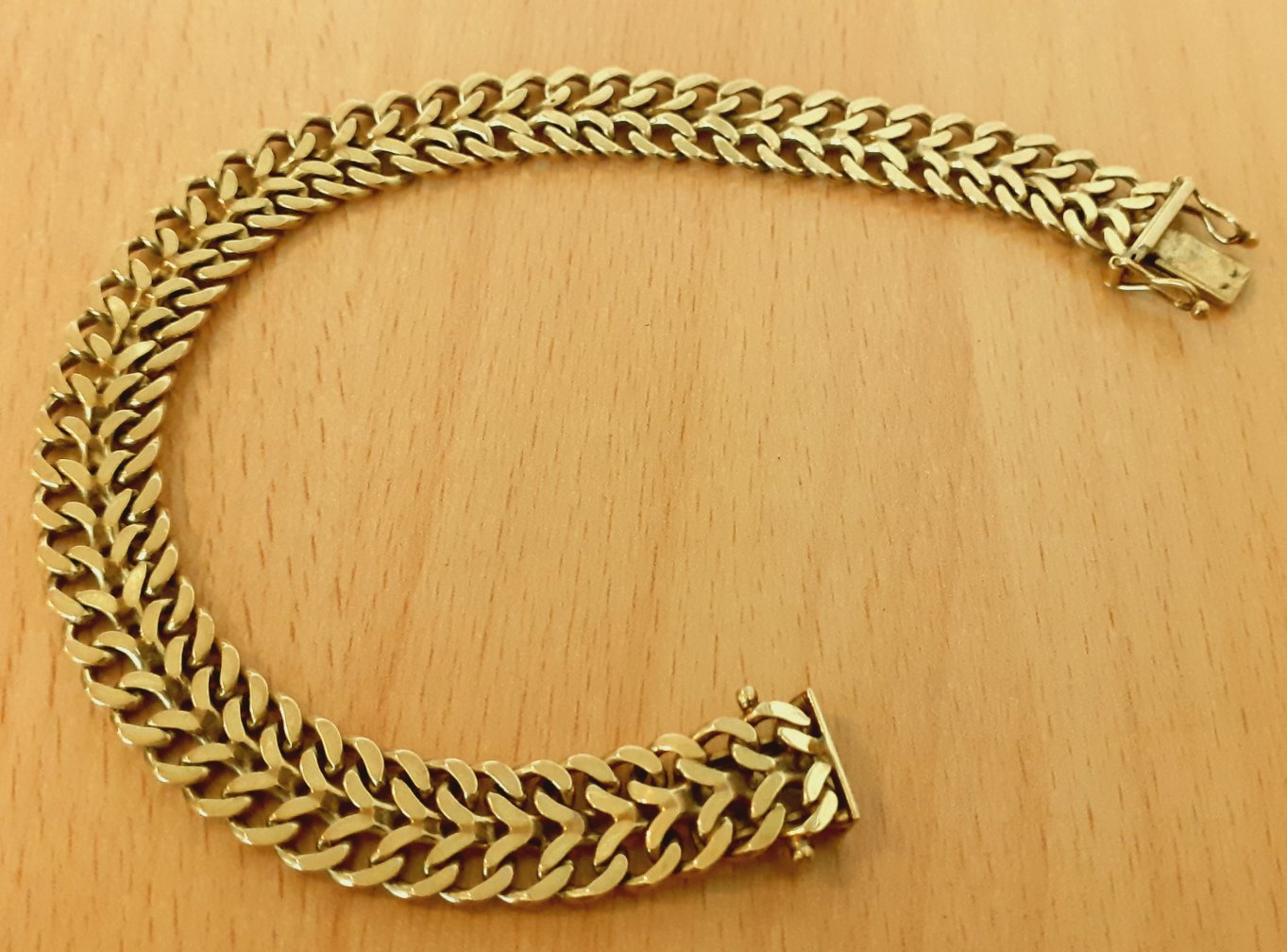 Gold 333 Armband Doppelpanzer ca. 18,38g – Foto 3