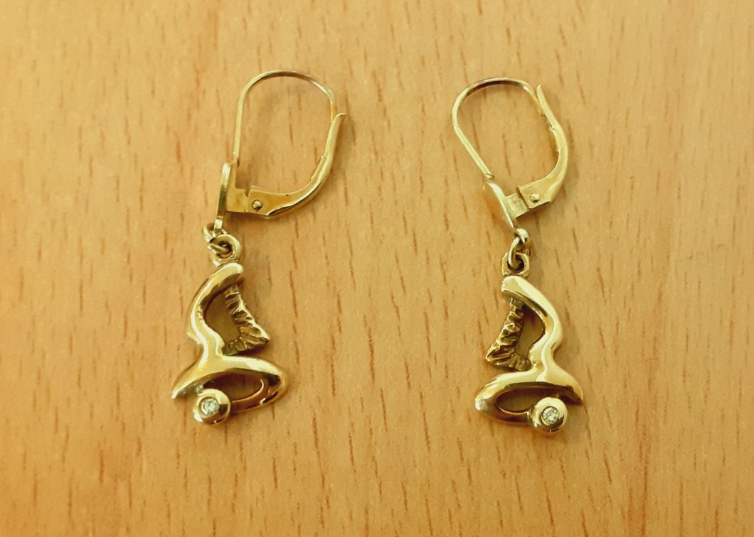 Gold 585 Ohrhänger Fantasie ca. 2,84g