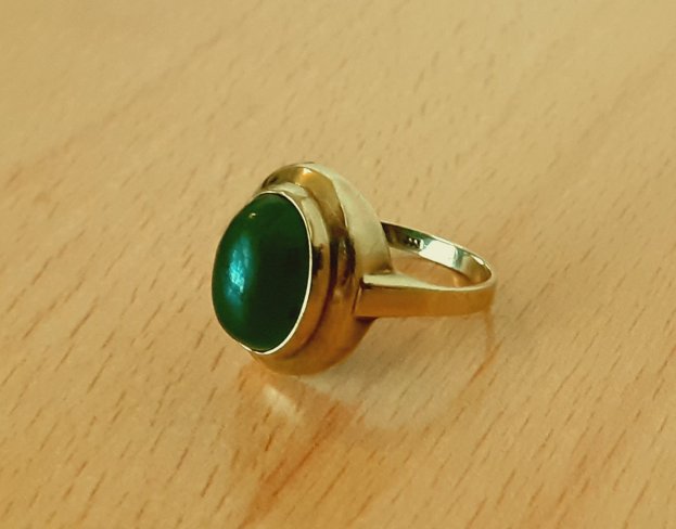 Gold 333 Ring Stein grün ca. 2,31g – Foto 2