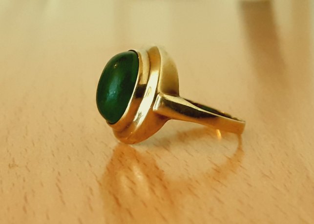 Gold 333 Ring Stein grün ca. 2,31g – Foto 3