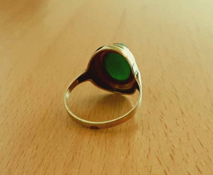 Gold 333 Ring Stein grün ca. 2,31g – Foto 6
