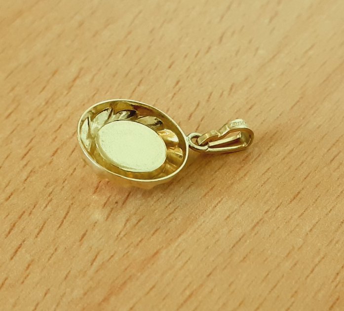 Gold 333 Anhänger Besatz orange ca. 1,11g – Foto 4
