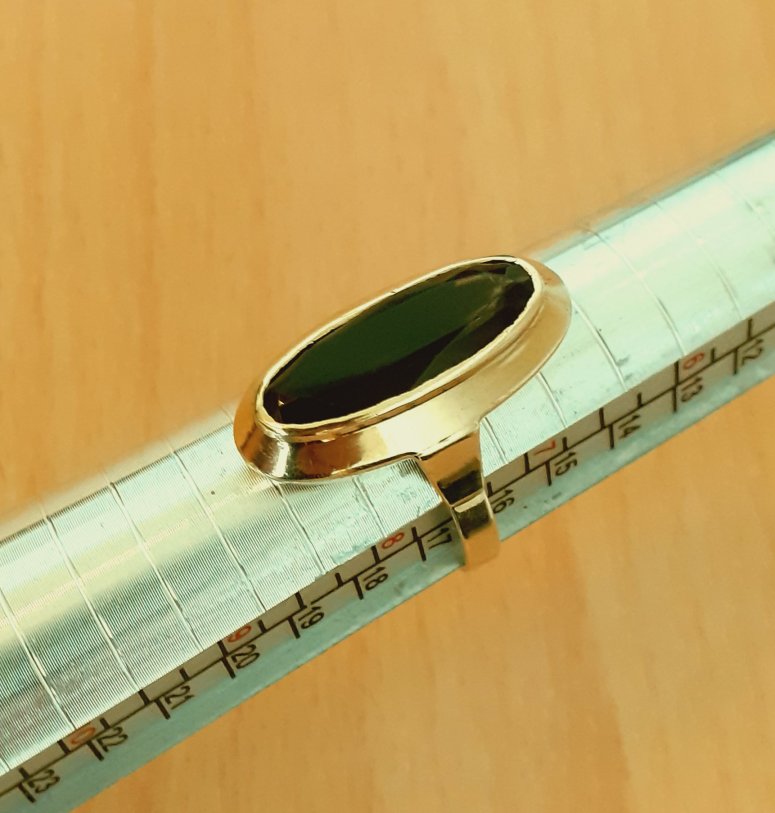 Gold 333 Ring Stein braun ca. 3,72g – Foto 2