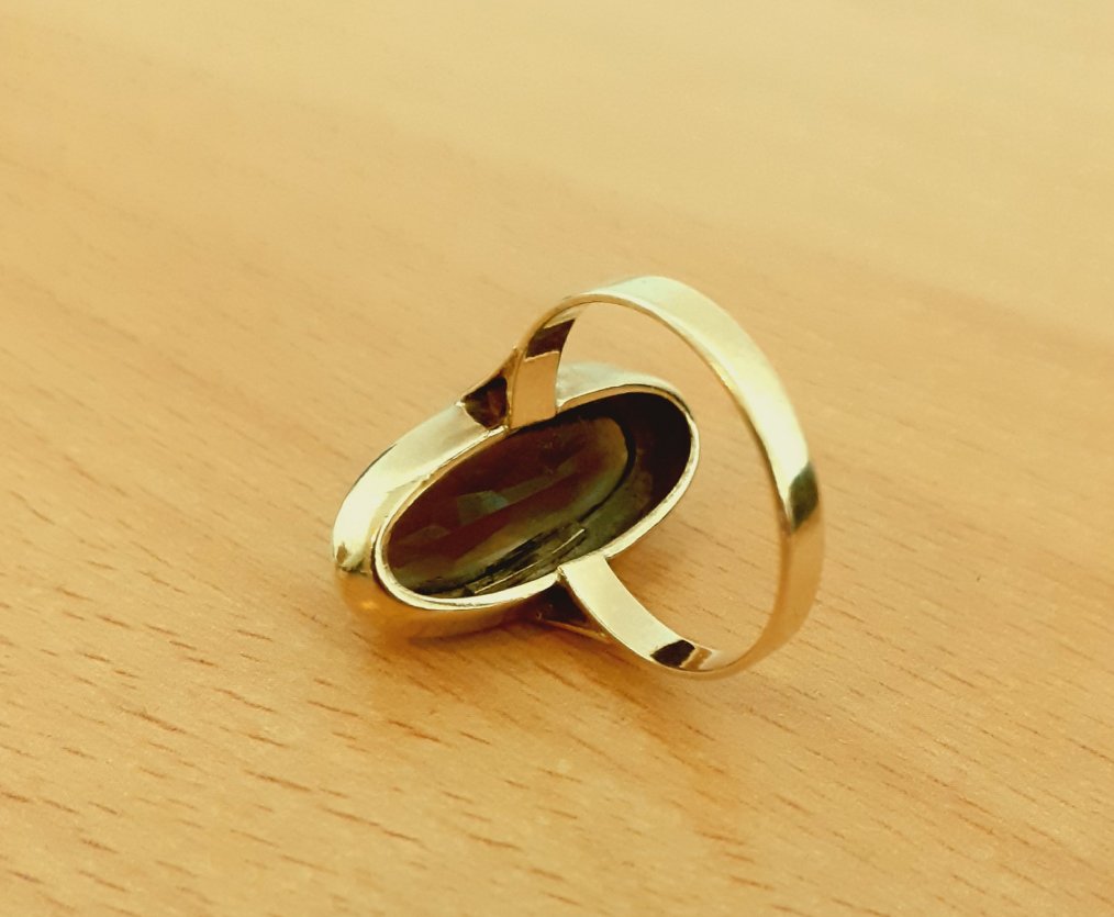 Gold 333 Ring Stein braun ca. 3,72g – Foto 4