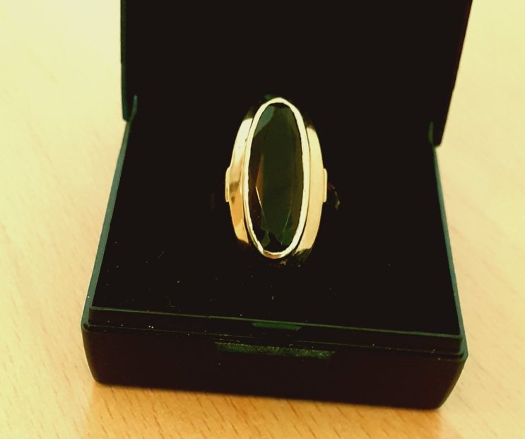 Gold 333 Ring Stein braun ca. 3,72g – Foto 5