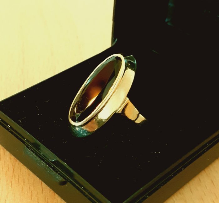 Gold 333 Ring Stein braun ca. 3,72g – Foto 6