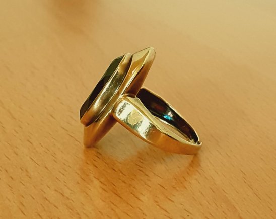 Gold 333 Ring Stein grün ca. 4,19g – Foto 4