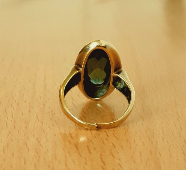 Gold 333 Ring Stein grün ca. 4,19g – Foto 5