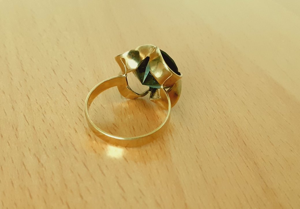 Gold 333 Ring Stein grün ca. 4,24g – Foto 5