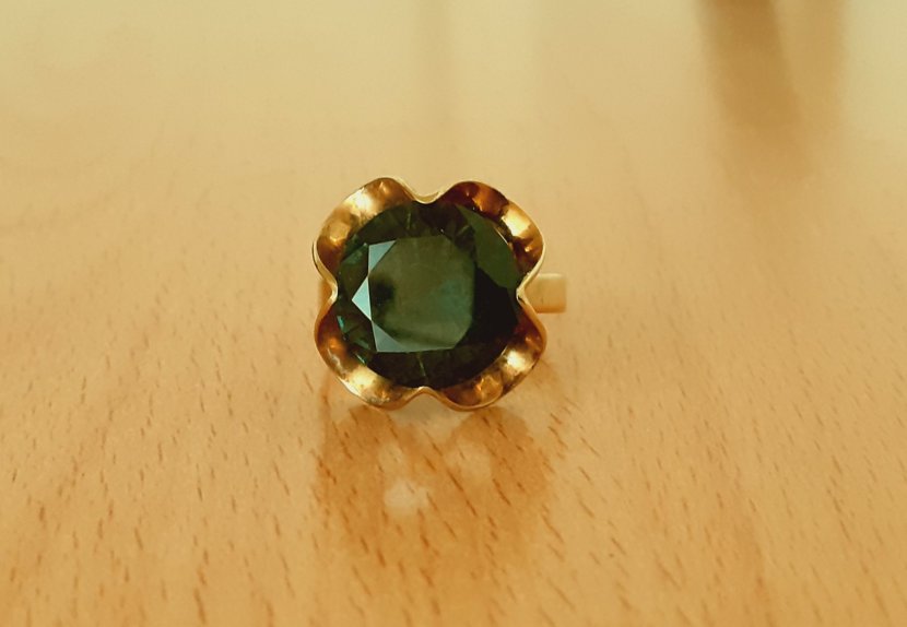 Gold 333 Ring Stein grün ca. 4,24g – Foto 6