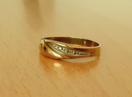 Gold 333 Ring Stein weiß ca. 1,11g – Foto 2