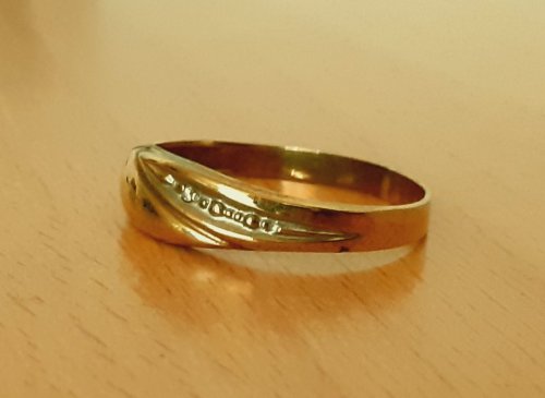 Gold 333 Ring Stein weiß ca. 1,11g – Foto 3