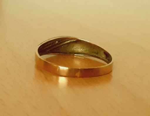 Gold 333 Ring Stein weiß ca. 1,11g – Foto 4