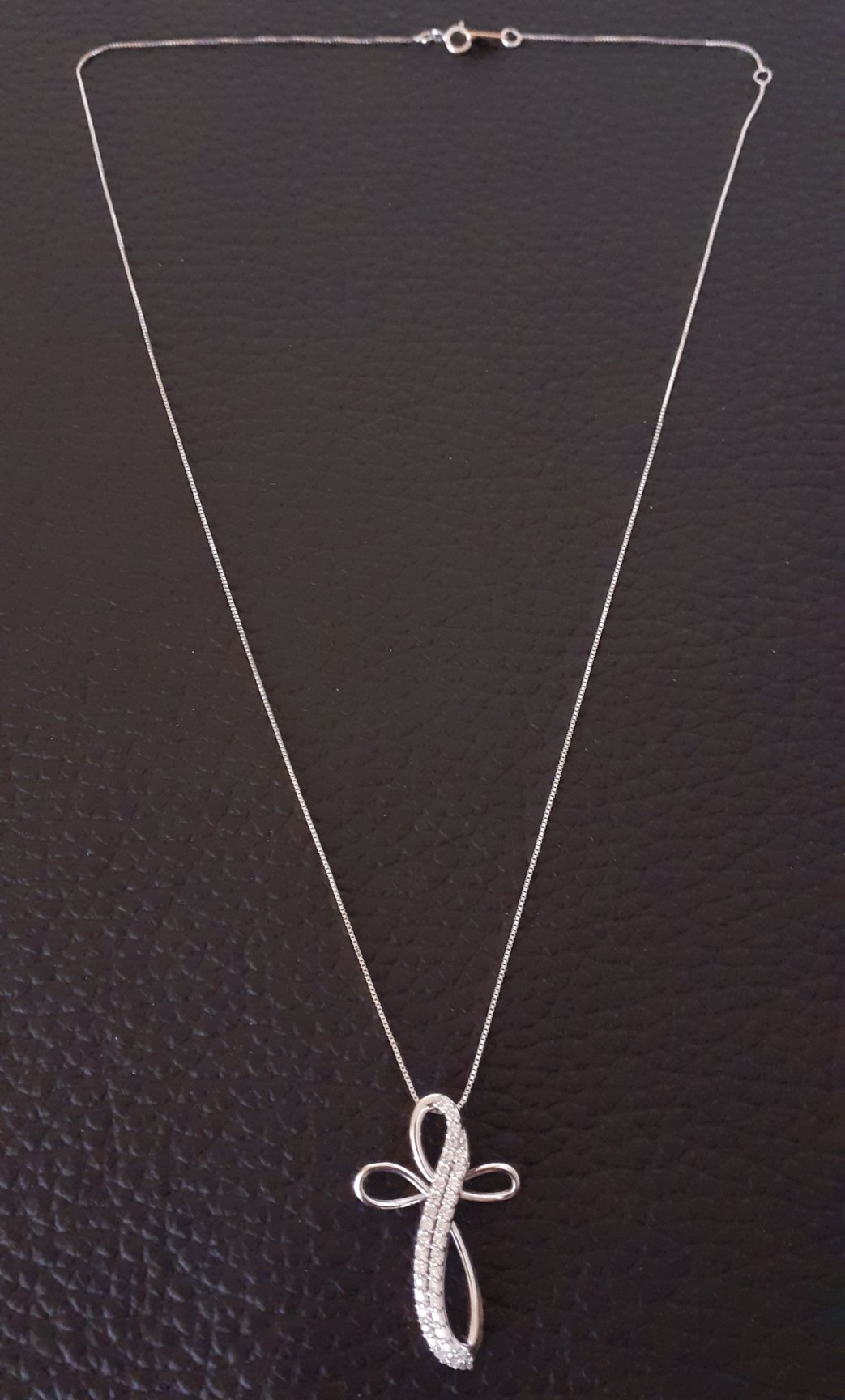 Gold 750 Halskette Anhänger Kreuz ca. 2,83g – Foto 2