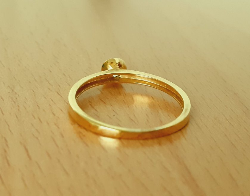 Gold 333 Ring Stein weiß ca. 1,78g – Foto 4