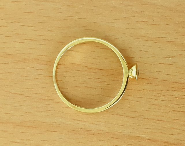Gold 333 Ring Stein weiß ca. 1,78g – Foto 5