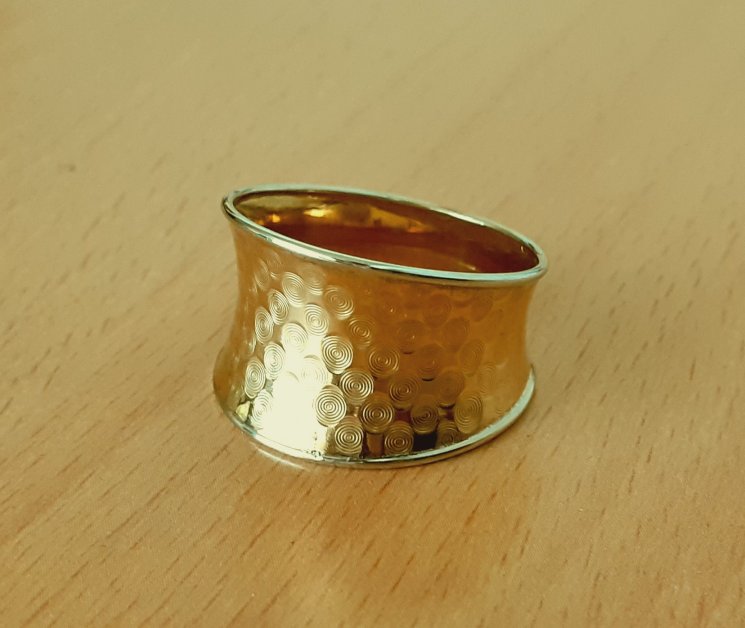 Gold 375 Ring Kreismuster ca. 3,2g