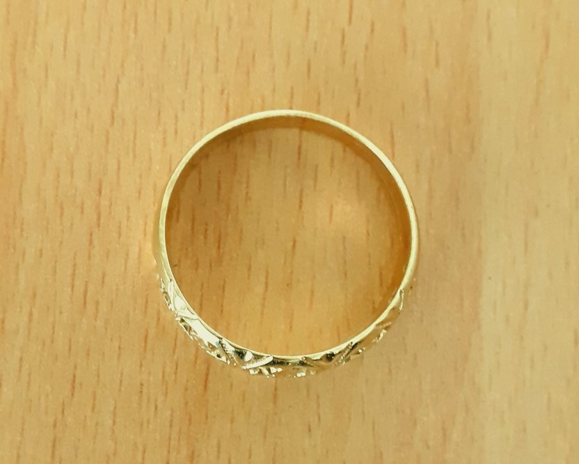 Gold 585 Ring Kreuzmuster ca. 3,64g – Foto 4