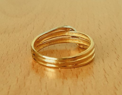 Gold 333 Ring 3 Steine weiß ca. 2,39g – Foto 4