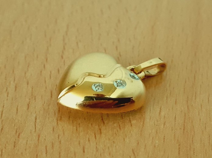 Gold 333 Anhänger Herz ca. 2,45g