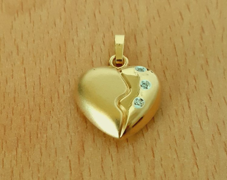 Gold 333 Anhänger Herz ca. 2,45g – Foto 2